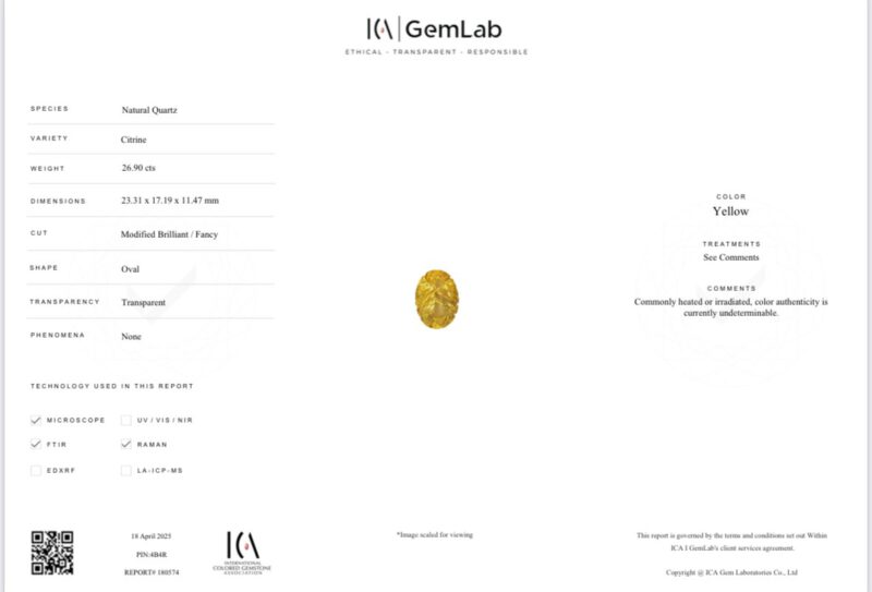 Citrin – Leuchtendes Gold 26,90 Karat – Bild 5