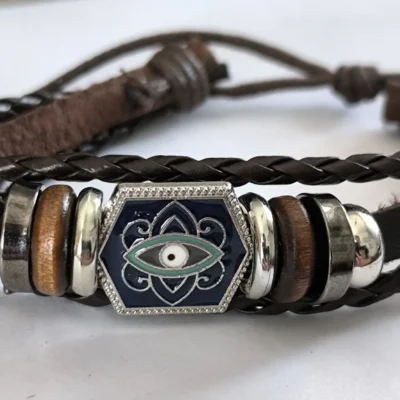 Herren Nazar Lederarmband - Schutz & Stil