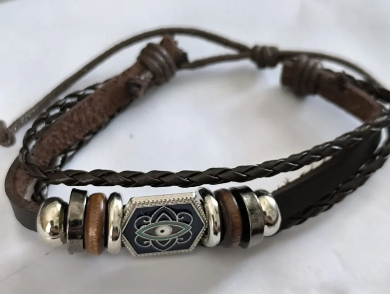 Herren Nazar Lederarmband - Schutz & Stil – Bild 3
